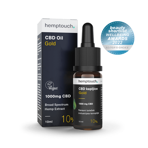 CBD kapljice Gold 1000 mg CBD (10 %)