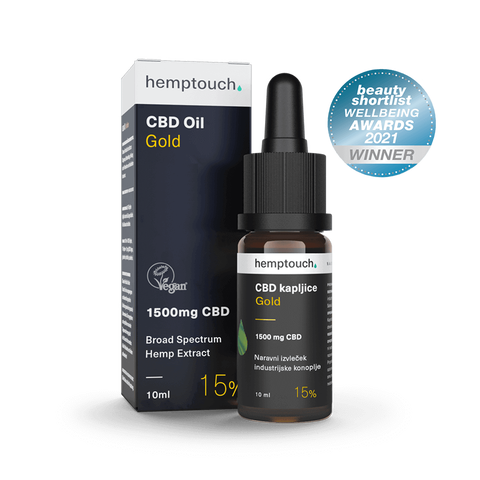 CBD kapljice Gold 1500 mg CBD 10 ml (15 %)