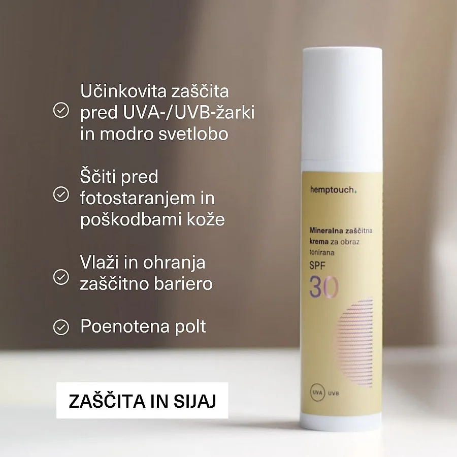 Mineralna zaščitna krema za obraz SPF 30 tonirana 50 ml