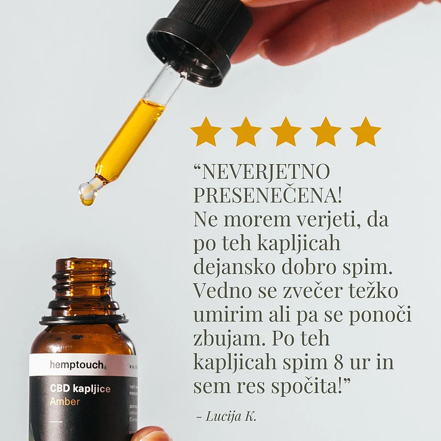 CBD kapljice Amber 1200 mg CBD 20 ml (6 %)