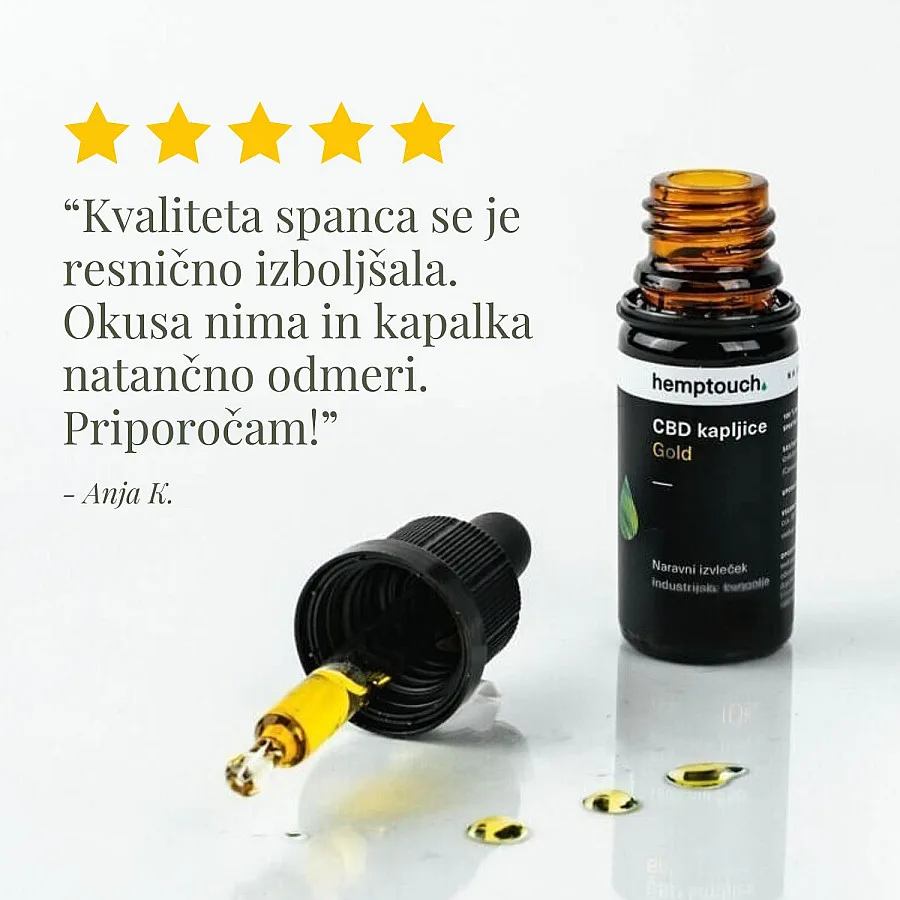 CBD kapljice Gold 1000 mg CBD (10 %)
