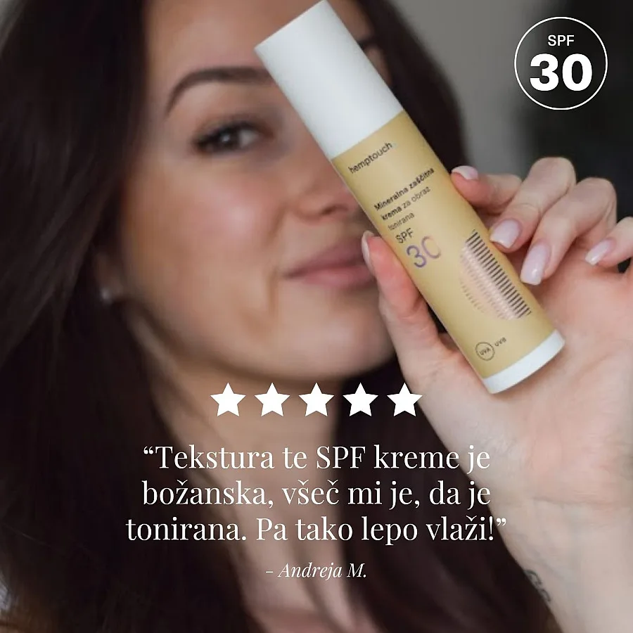 Mineralna zaščitna krema za obraz SPF 30 tonirana 50 ml