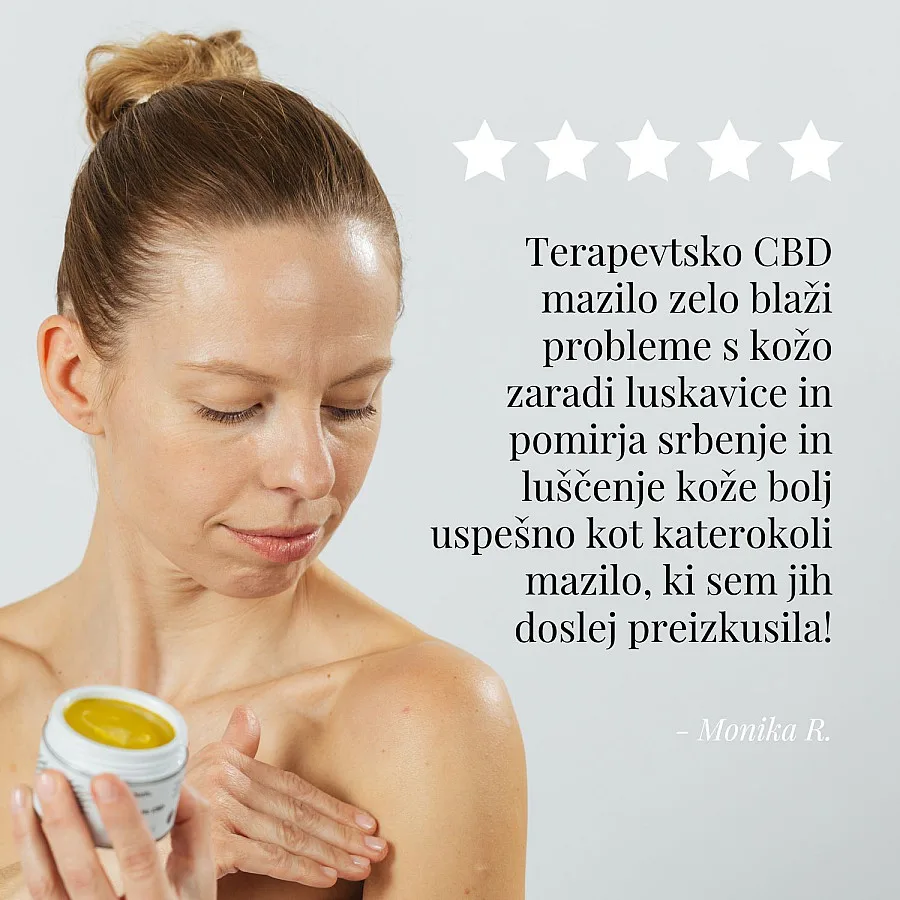 Terapevtsko CBD mazilo za kožo 50 ml