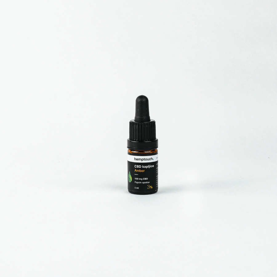 CBD kapljice Amber 150 mg CBD 5 ml (3 %)