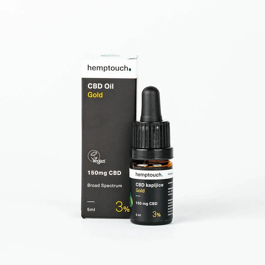 CBD kapljice Gold 150 mg CBD 5 ml (3 %)