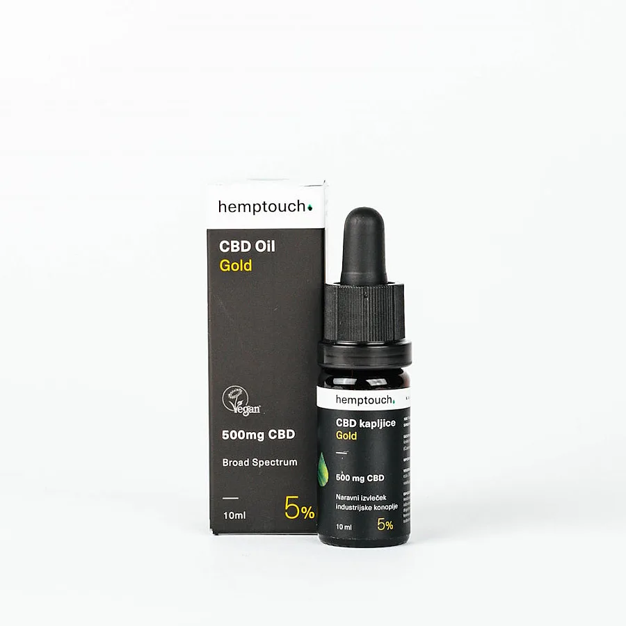 CBD kapljice Gold 500 mg CBD 10 ml (5 %)