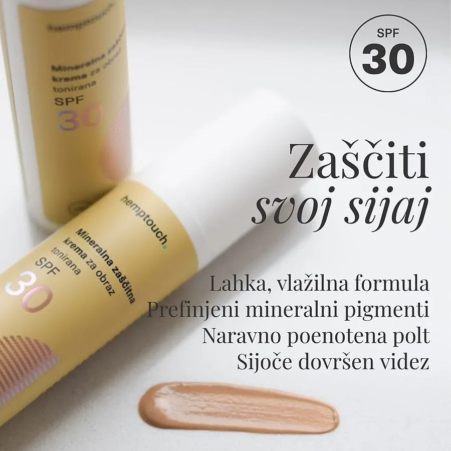 Mineralna zaščitna krema za obraz SPF 30 tonirana 50 ml