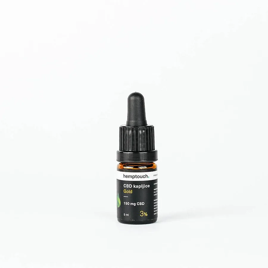 CBD kapljice Gold 150 mg CBD 5 ml (3 %)