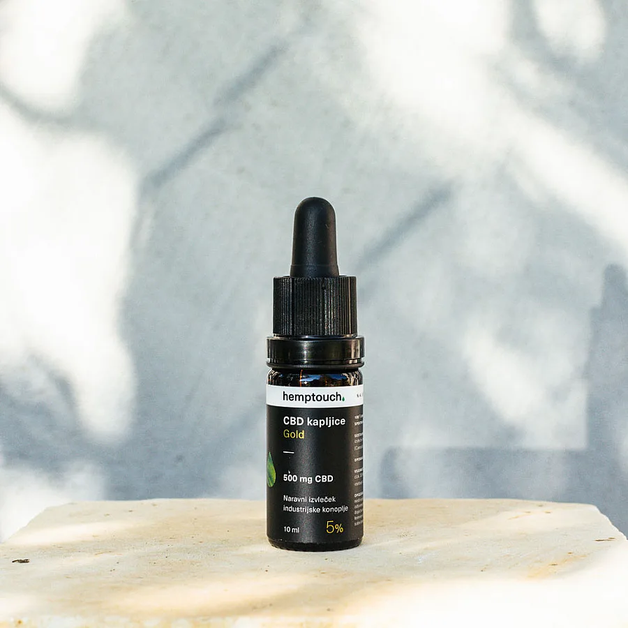 CBD kapljice Gold 500 mg CBD 10 ml (5 %)